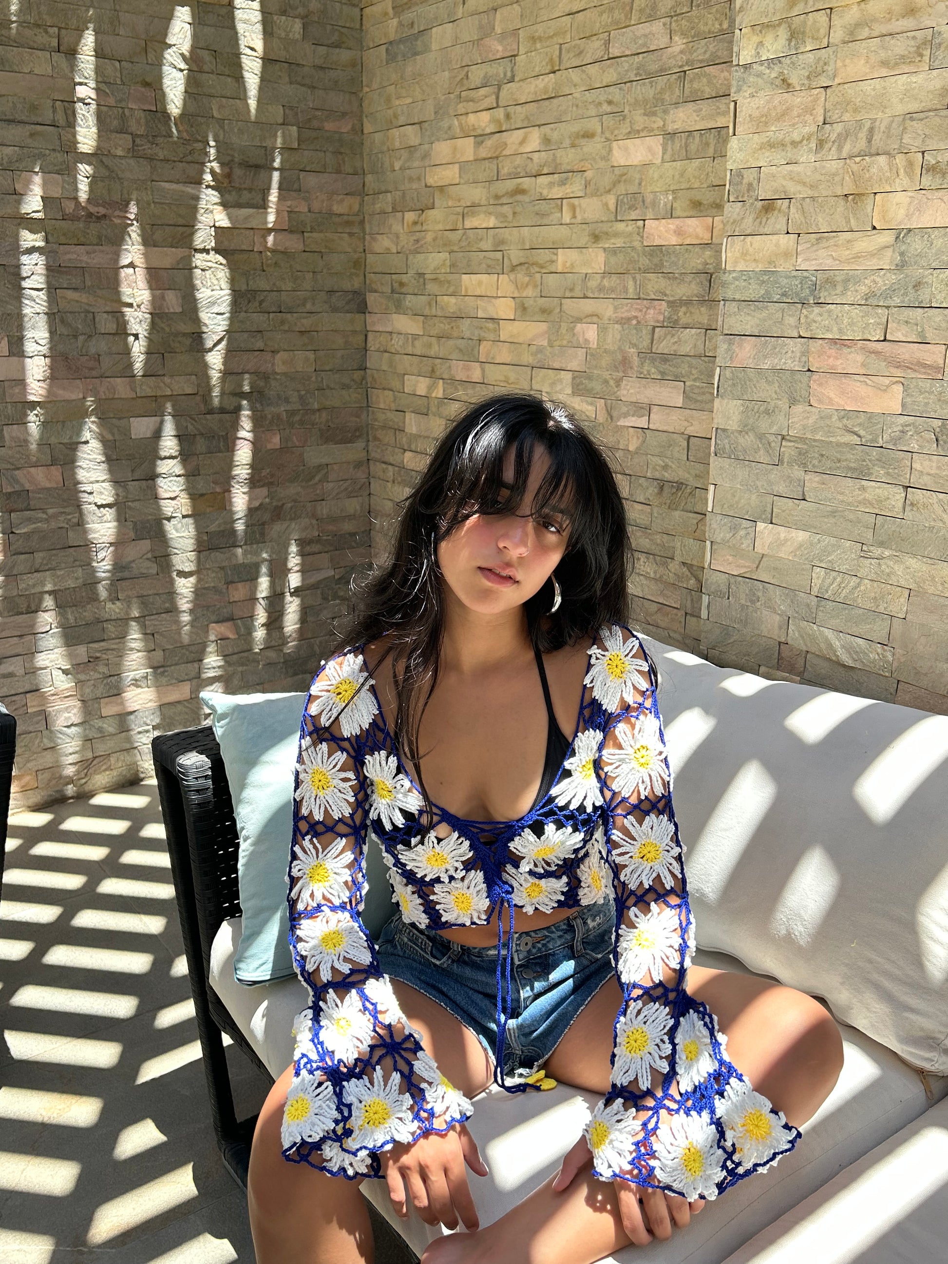 Blue Capri Top