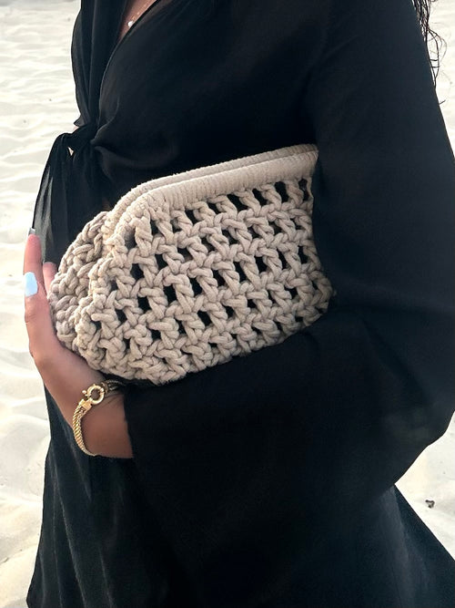 Beige Magnet Clutch