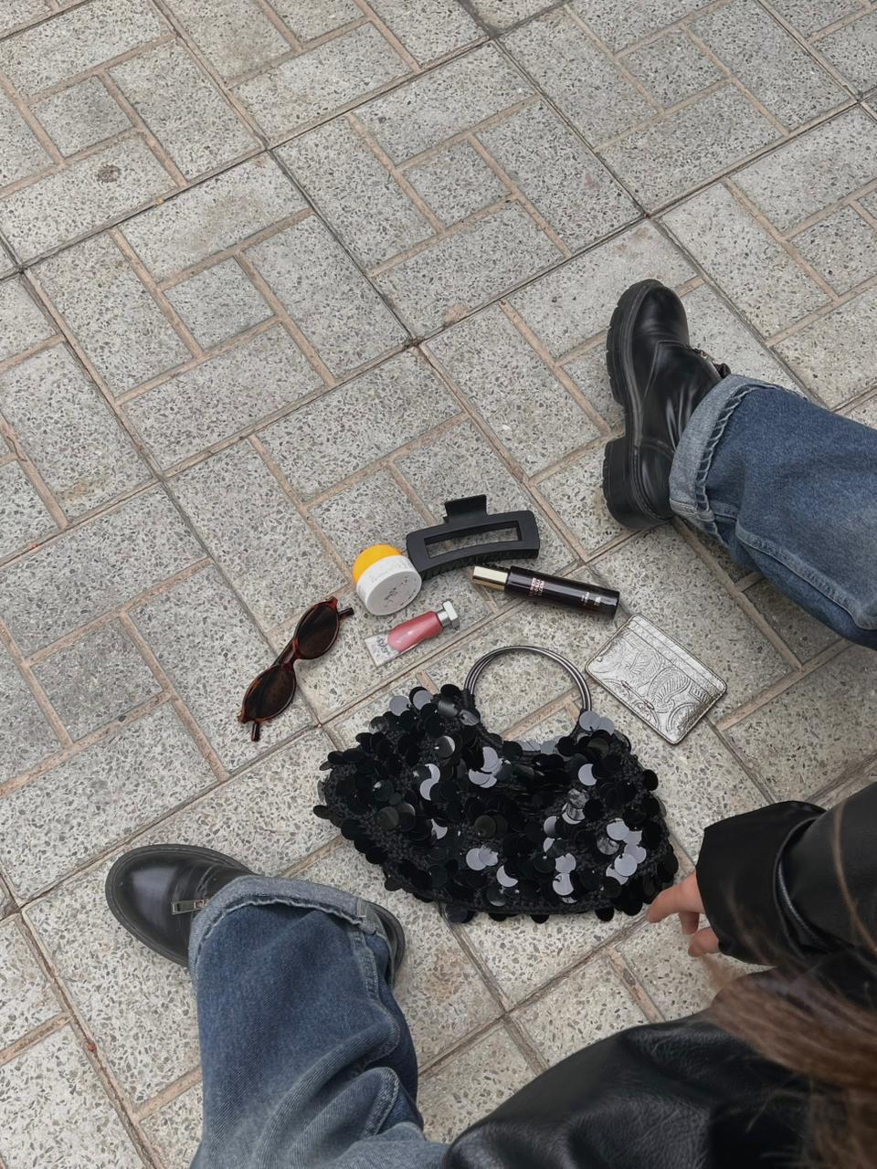 Black Blingy Bag